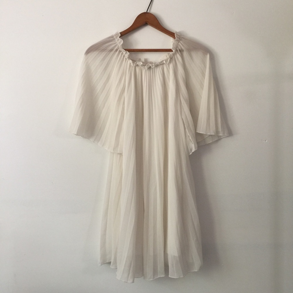 Lipsy London pleated chiffon mini dress